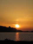 SX28828 Sunset over Pentre-castell, Llyn Peris reservoir.jpg